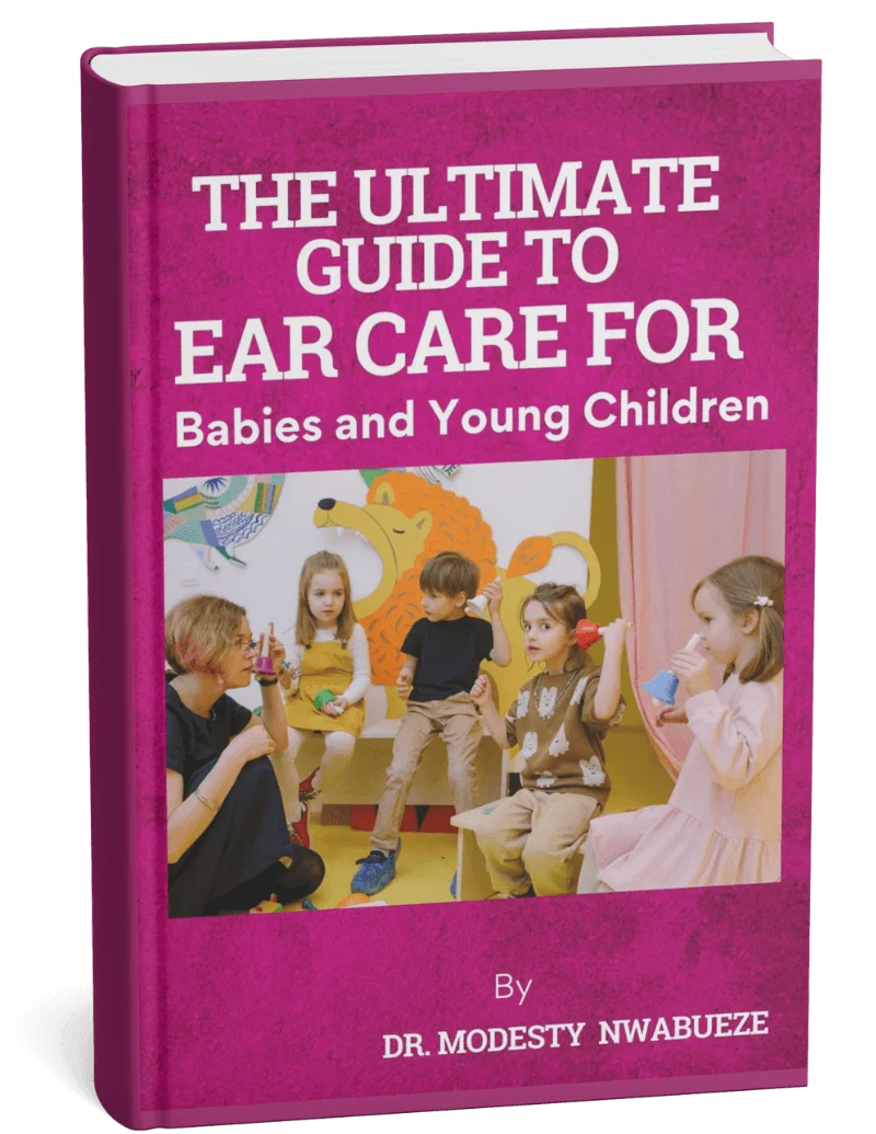 The Ultimate Guide To Ear Care For Babies and Young Children book cover mock up